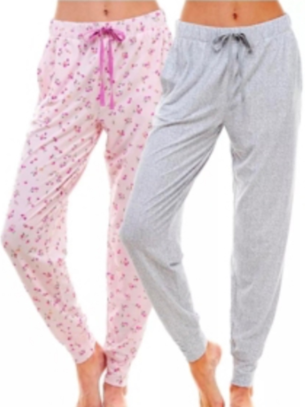 Roudelain Women's Elastic Waistband 2-Pk. Jogger Sleep Pants Ditsy-Dots Small